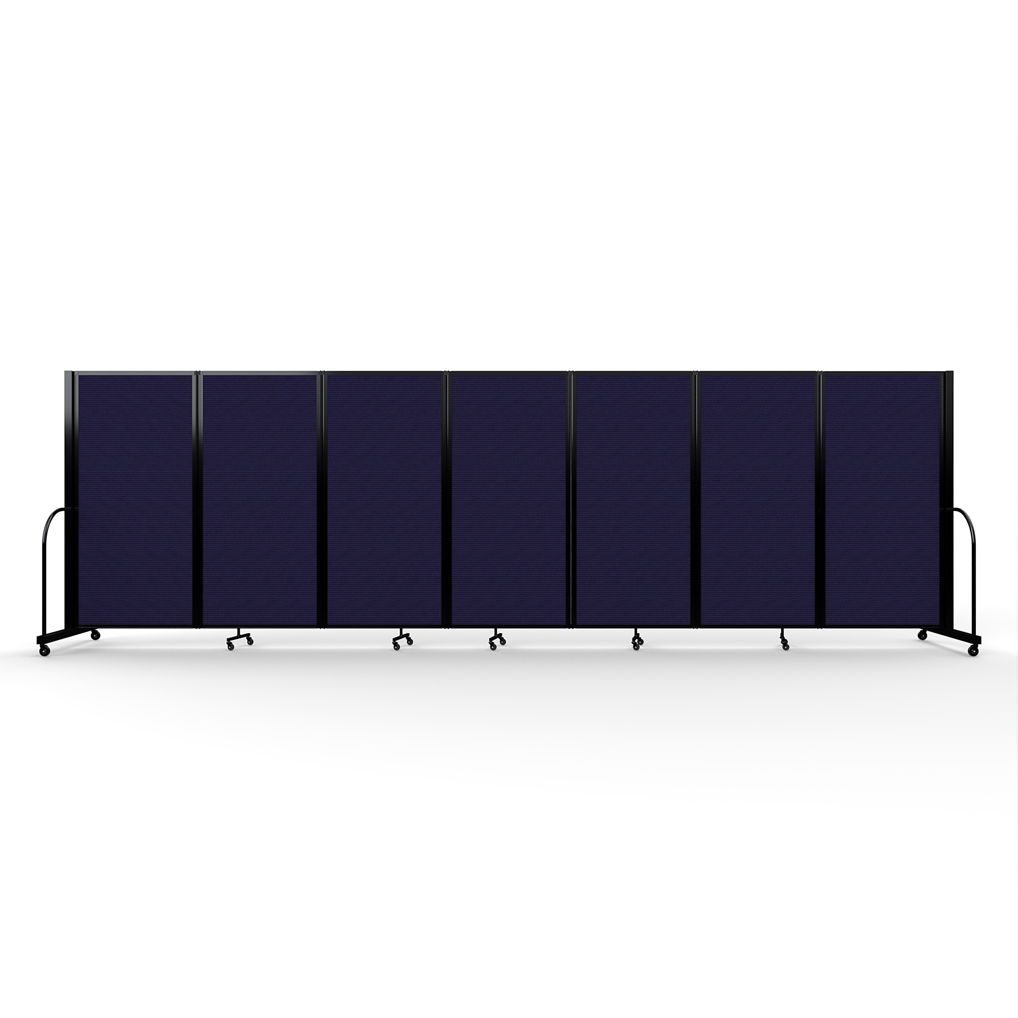 Screenflex Full Motion Divider — 6ft. x 19ft. 7in., Black Frame, Navy, Model# FSH-607-B-DV